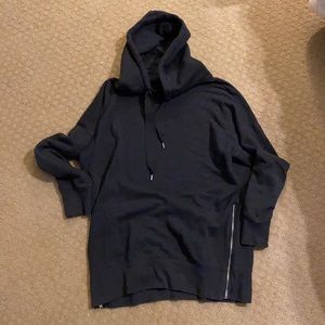 Aerie black tunic length hoodie